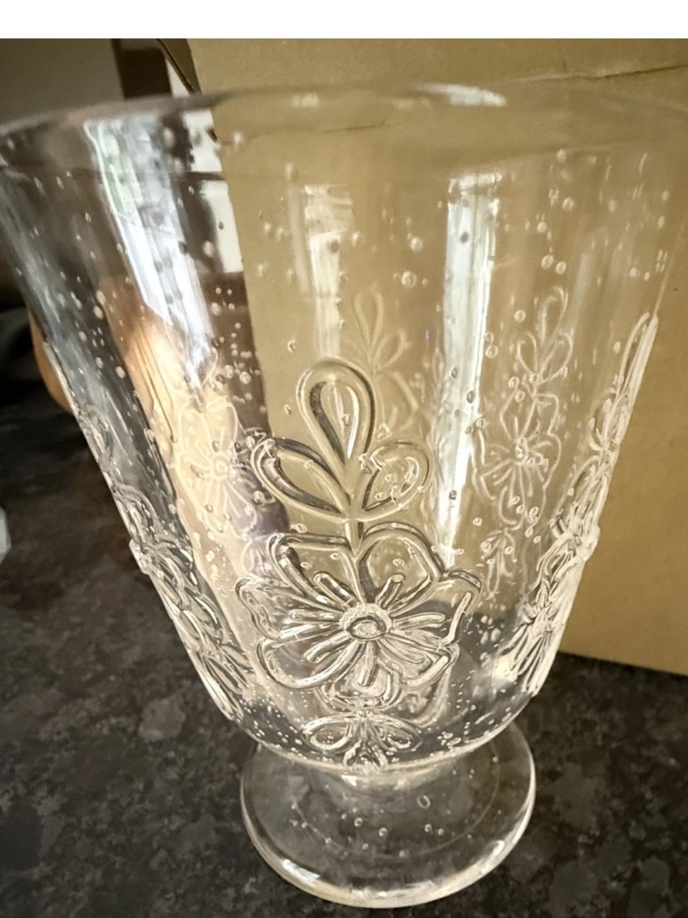 Anthropologie Marta Acrylic Goblets, Set of 2 Drinking glasses Clear new in box